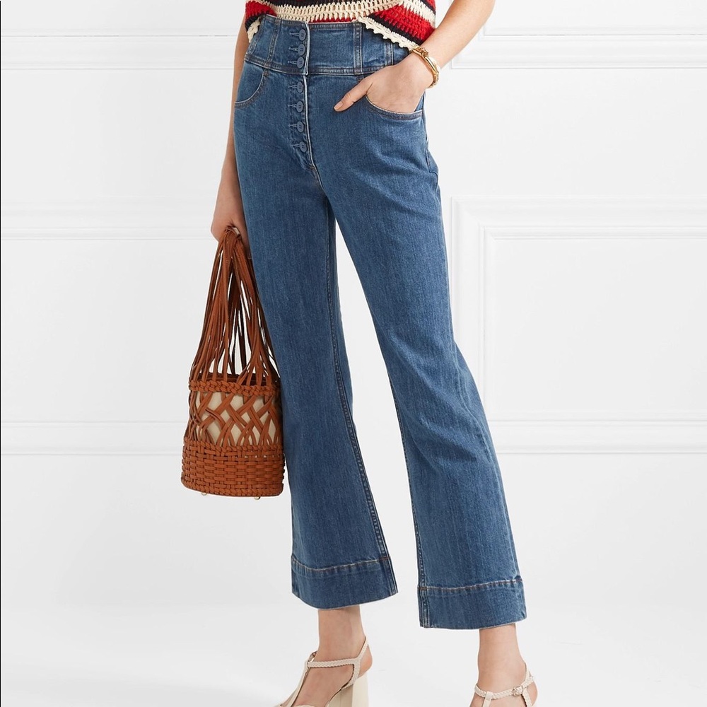 Ulla Johnson Ellis crop high rise jeans, size 4